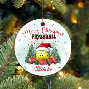 Custom Merry Christmas Pickleball 2025 Ornament 3 PersonalizedShirts.net