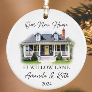 Custom Our New Home Christmas Gift Ornament Custom Our New Home Christmas Gift Ornament