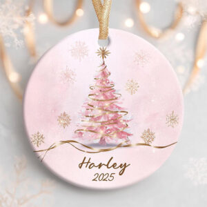 Custom Pink Christmas Tree Decor Ornament Custom Pink Christmas Tree Decor Ornament