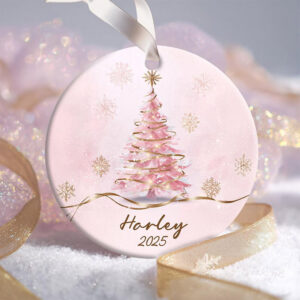 Custom Pink Christmas Tree Decor Ornament Custom Pink Christmas Tree Decor Ornament