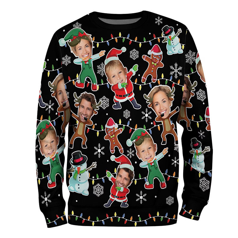 Christmas Family Face Funny Custom Ugly Christmas Sweater Christmas Family Face Funny Custom Ugly Christmas Sweater