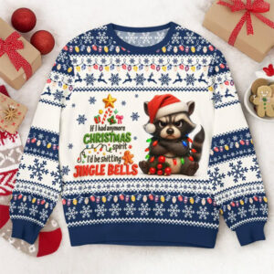 Grumpy Raccoon Christmas Spirit Cute Christmas Sweaters
