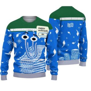 Windows Clippy Happy Holidays vintage christmas sweater PersonalizedShirts.net