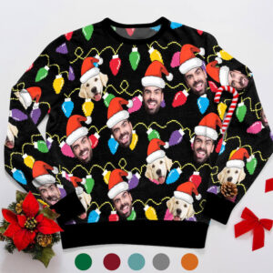 Xmas Party Face Custom Christmas Ugly Sweater Xmas Party Face Custom Christmas Ugly Sweater