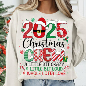 2025 Christmas Crew Cool Family Squad Comfort Colors Shirt 1 PersonalizedShirts.net