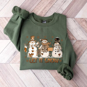 Adorable Snowmans Let It Snow Christmas Themed Shirts Adorable Snowmans Let It Snow Christmas Themed Shirts