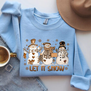 Adorable Snowmans Let It Snow christmas themed shirts 3 PersonalizedShirts.net