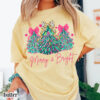 Colorful Christmas Trees Merry And Bright Comfort Colors Shirt