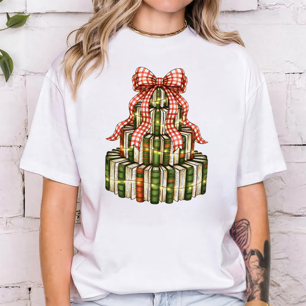 Coquette Christmas Book Tree Christmas Shirt Coquette Christmas Book Tree Christmas Shirt