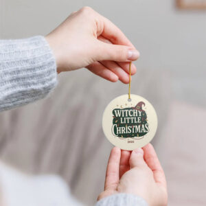 Custom Witchy Little Christmas Christmas Eve Ornament Custom Witchy Little Christmas Christmas Eve Ornament