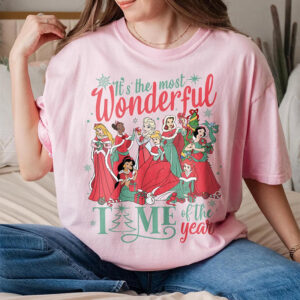 Disney Princess Christmas Comfort Colors Shirt Disney Princess Christmas Comfort Colors Shirt