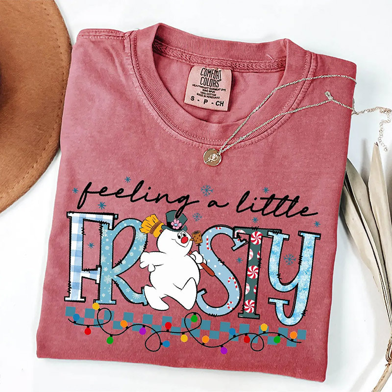 Feeling A Little Frosty Snowman Xmas Comfort Colors Shirt Feeling A Little Frosty Snowman Xmas Comfort Colors Shirt