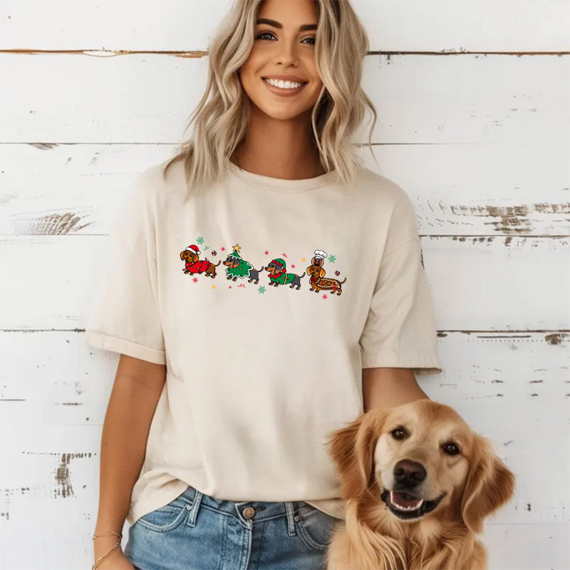 Funny Christmas Dachshund Dog Cute Comfort Colors Shirt Funny Christmas Dachshund Dog Cute Comfort Colors Shirt
