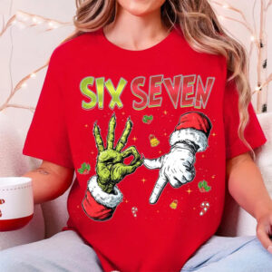 6 7 Meme Christmas Grinch And Santa Shirt