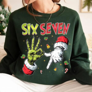 6 7 Meme Christmas Grinch And Santa Shirt