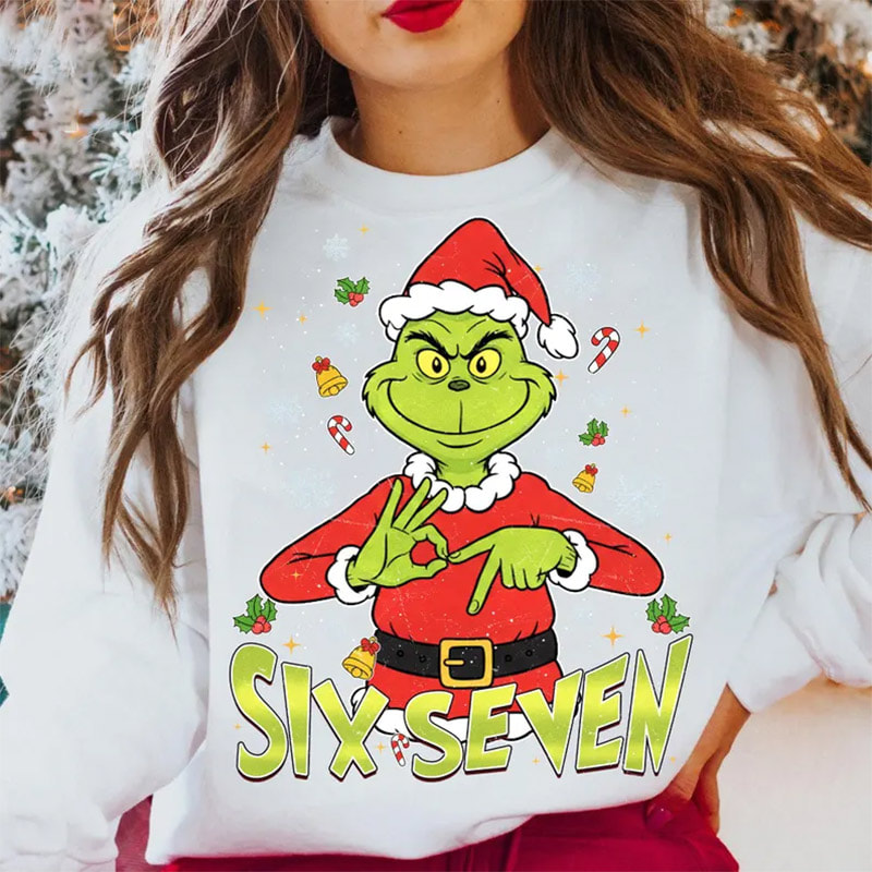 6 7 Meme Christmas Grinch Santa Humor Shirt 6 7 Meme Christmas Grinch Santa Humor Shirt