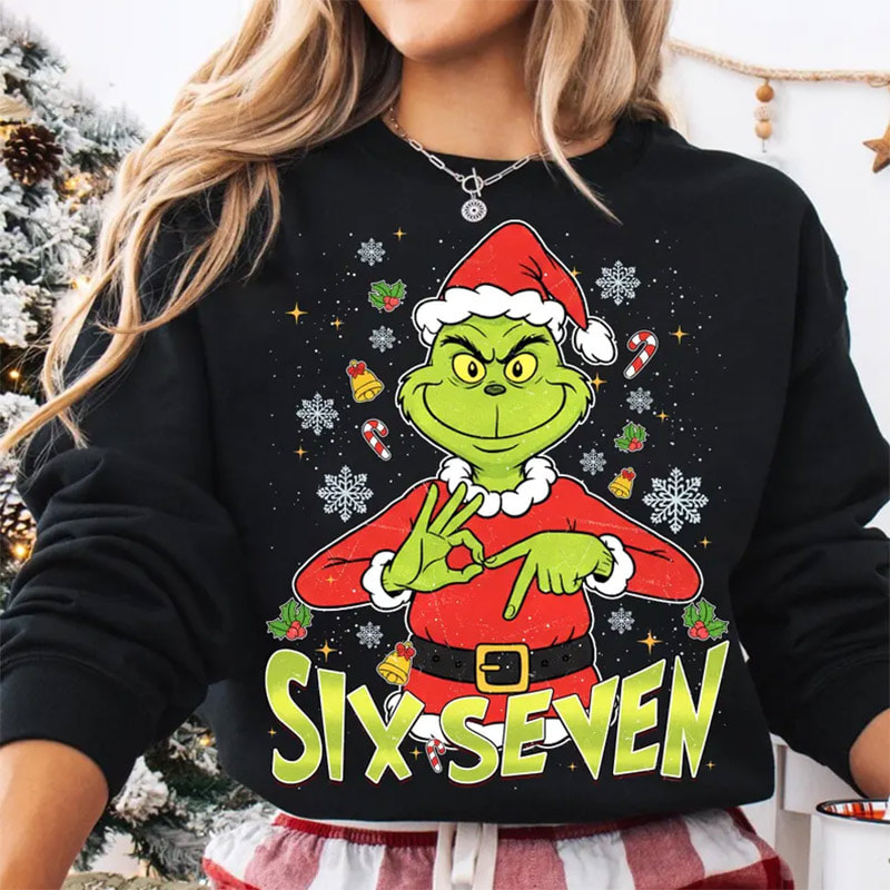 6 7 Meme Christmas Grinch Santa Humor Shirt 6 7 Meme Christmas Grinch Santa Humor Shirt