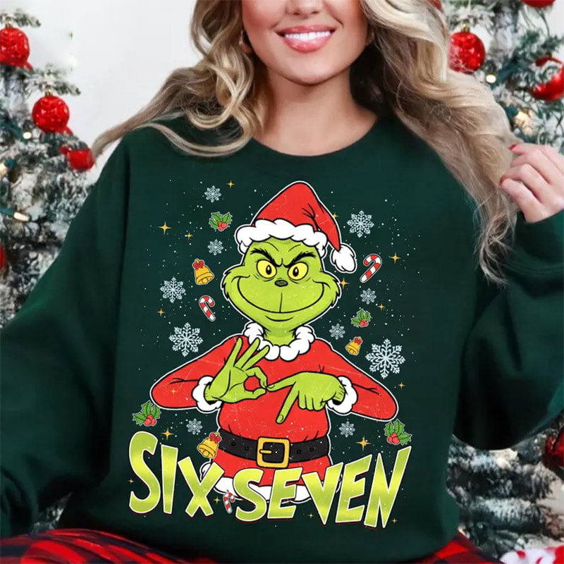6 7 Meme Christmas Grinch Santa Humor Shirt 6 7 Meme Christmas Grinch Santa Humor Shirt