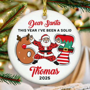 Cusotm Dear Santa Funny 6 7 Christmas Ornament 3 PersonalizedShirts.net
