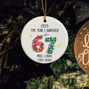 Custom The Year I Survived Christmas 6 7 Meme Ornament Custom The Year I Survived Christmas 6 7 Meme Ornament