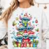 Christmas Tree Cartoon Movie Characters, Blue Monster Xmas Tee