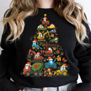Construction Truck Christmas, Christmas Tree Cars Shirt 2 PersonalizedShirts.net