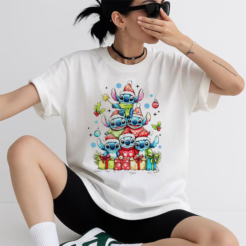 Christmas Tree Cartoon Movie Characters, Blue Monster Xmas Tee Christmas Tree Cartoon Movie Characters, Blue Monster Xmas Tee