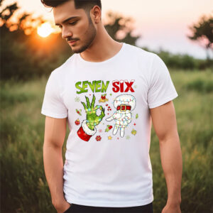 Seven Six Meme Hand Sign Christmas Funny Shirt