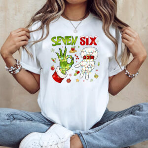 Seven Six Meme Hand Sign Christmas Funny Shirt