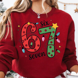 Six Seven Meme Christmas Lights Decoration Shirt Six Seven Meme Christmas Lights Decoration Shirt
