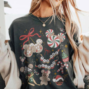 Disney Christmas Mickey Ear Comfort Color Shirt 1 PersonalizedShirts.net