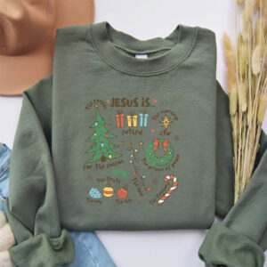 Jesus is The Reason Christian Christmas Comfort Colors Tee 1