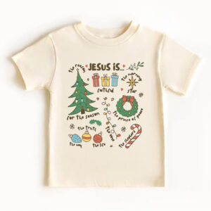 Jesus is The Reason Christian Christmas Comfort Colors Tee 3