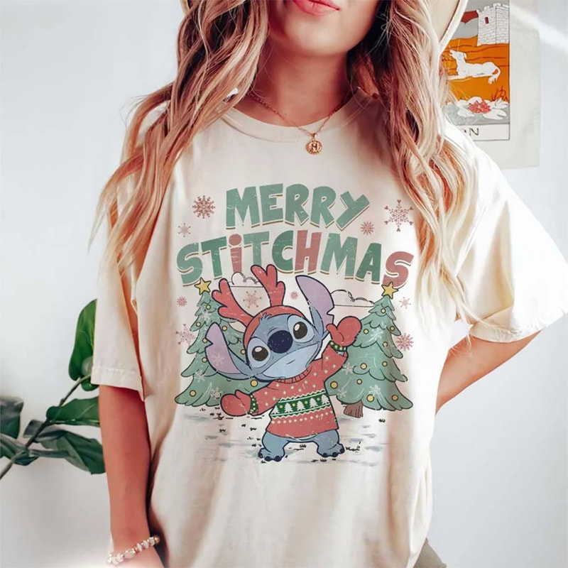 Merry Stitchmas, Disney Stitch Christmas Comfort Colors Tee Merry Stitchmas, Disney Stitch Christmas Comfort Colors Tee