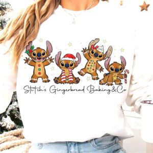 Stich Christmas, Stich Gingerbread Baking And Co Shirt Stich Christmas, Stich Gingerbread Baking And Co Shirt