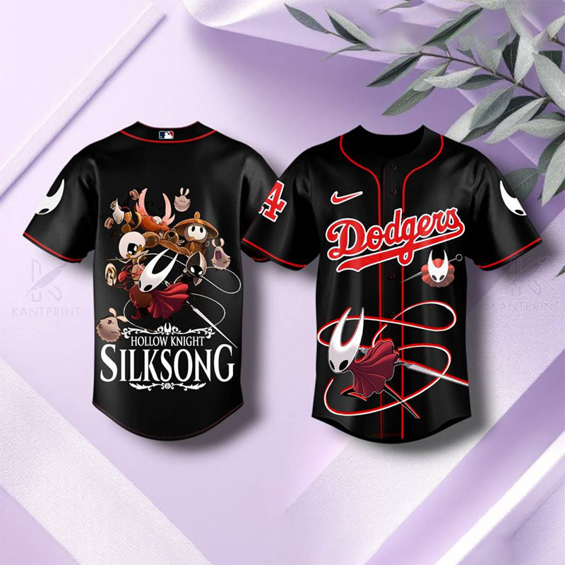 LA Dodgers Hollow Knight Silksong Baseball Jersey LA Dodgers Hollow Knight Silksong Baseball Jersey