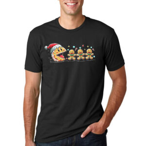 Funny Gingerbread Cookie Christmas Pacman Shirt 3 PersonalizedShirts.net