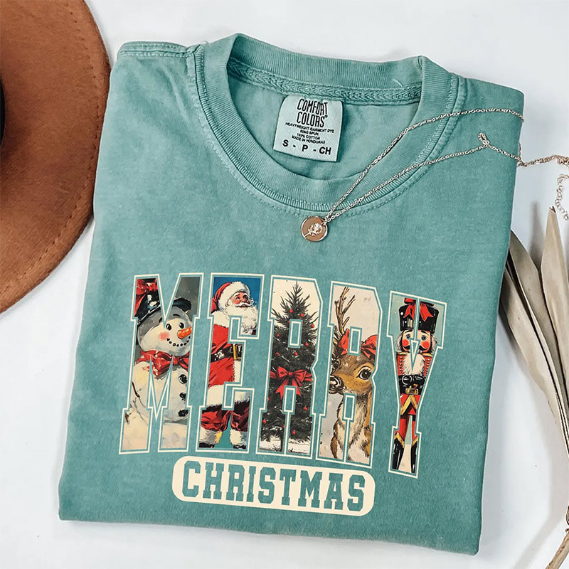 Merry Christmas Retro 90s Style Comfort Colors Shirt Merry Christmas Retro 90s Style Comfort Colors Shirt