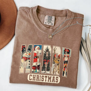 Merry Christmas Retro 90s Style Comfort Colors Shirt 3 PersonalizedShirts.net