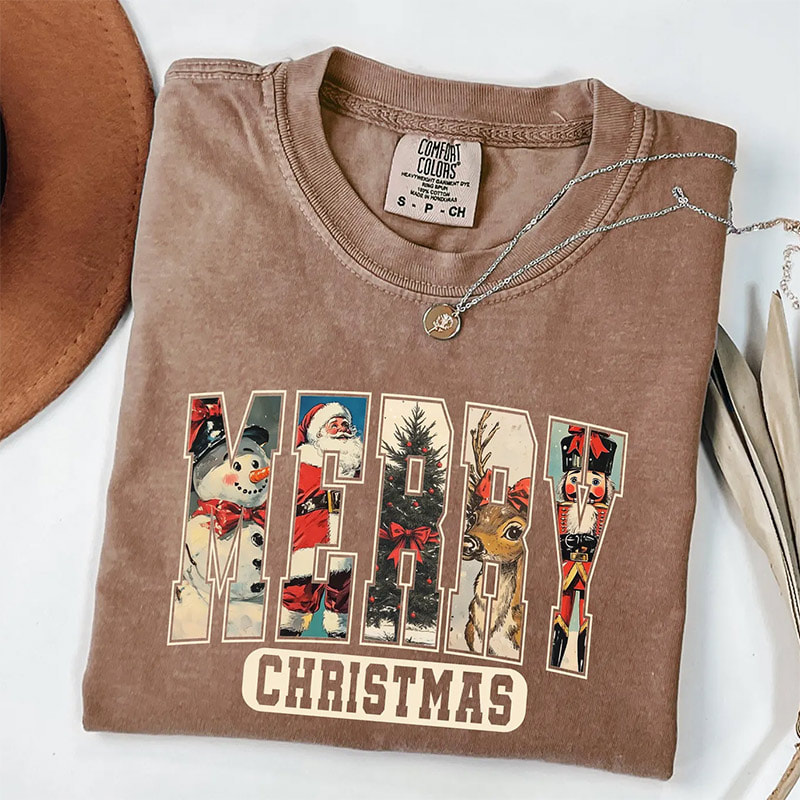 Merry Christmas Retro 90s Style Comfort Colors Shirt Merry Christmas Retro 90s Style Comfort Colors Shirt