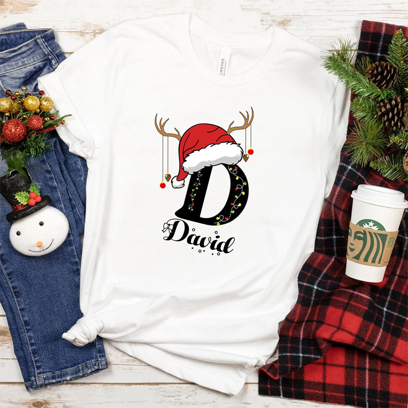 Personalized Monogrammed Family Christmas Shirt Personalized Monogrammed Family Christmas Shirt
