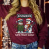 SNOWASIS Some Might Sleigh Snowman Rock Band Shirt