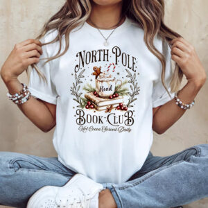 North Pole Book Club Christmas Bookish Tee
