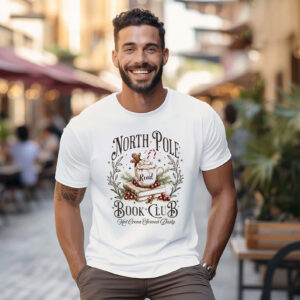North Pole Book Club Christmas Bookish Tee