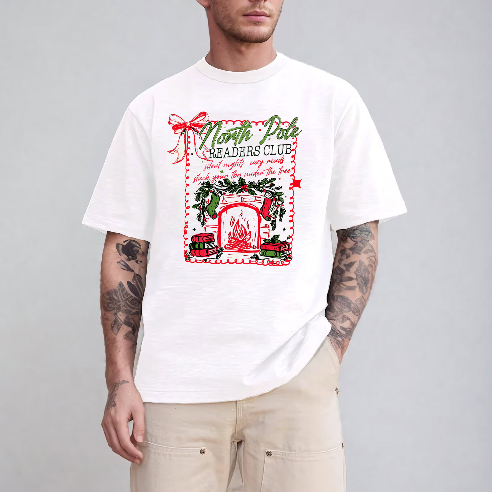 North Pole Readers Club Silent Nights Cozy T-shirt North Pole Readers Club Silent Nights Cozy T-shirt