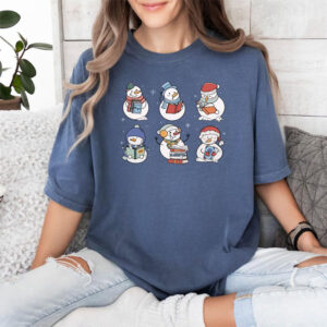 Snowman Book Lover Club Comfort Colors Shirt Snowman Book Lover Club Comfort Colors Shirt
