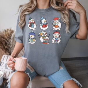 Snowman Book Lover Club Comfort Colors Shirt Snowman Book Lover Club Comfort Colors Shirt