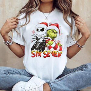 Six Seven Meme Christmas Couples Grinch And Jack Skellington Shirt Six Seven Meme Christmas Couples Grinch And Jack Skellington Shirt