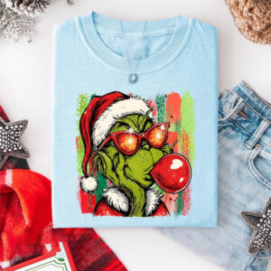  Christmas Grinch Grinchy Face Funny Character Comfort Colors Shirt
