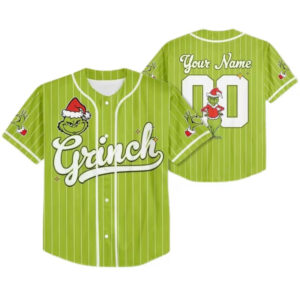 Personalized The Grinch Christmas Funny Xmas Baseball Jersey Personalized The Grinch Christmas Funny Xmas Baseball Jersey